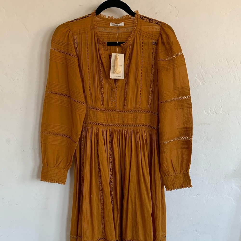 Doen Vicia dress in Yellow Jasper